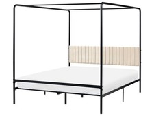 Metallbett Himmelbett schwarz