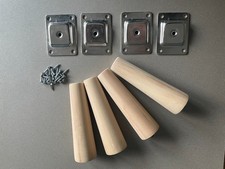4x Holz Rund Möbel Konisch