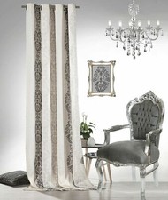 Ösenschal Barock 140x245cm Dekoschal blickdicht Ornamente Vorhang Gardine Typ564