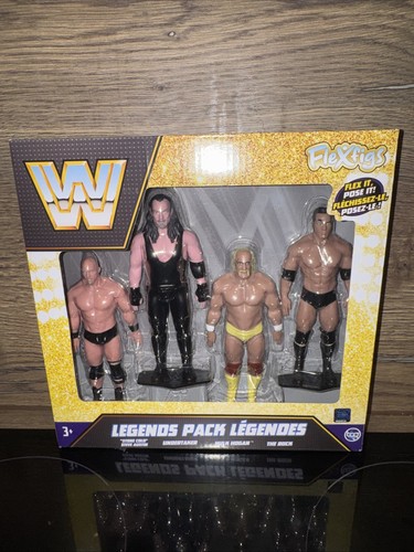 Wwe flexfigs legends - flexfigs, 4-pack