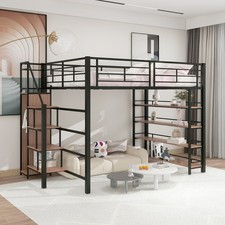 Hochbett 140x200 schwarz mit