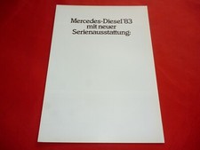 MERCEDES W123 Diesel 200 D 240 D 300 D mit neuer Ausstattung Prospekt von 1982