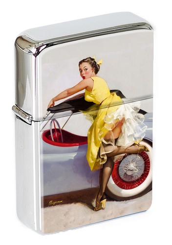Cover pin girl flip - up, top