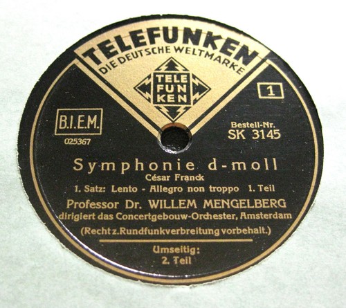 Mengelberg symphonie moll - "symphonie, d-moll"