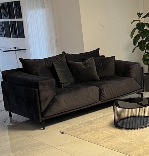 Sofa betel anthrazit samt - sofa,