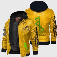 Cyberpunk 2077 David Martinez Yellow Bomber Edgerunners Hooded Cosplay Jacket