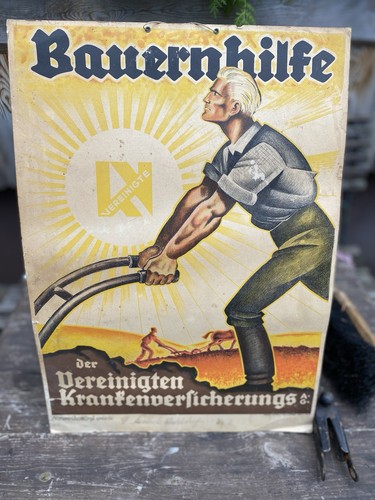 Antikes plakat bauernhilfe - antikes,