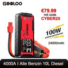 GOOLOO GT4000S Auto Starthilfe Jump Starter Pack 12V Booster Power Bank 4000A DE