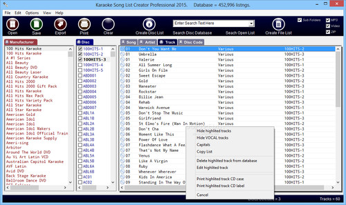 Karaoke song book - karaoke, creator