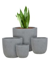 PFLANZWERK® Pflanzkübel Topf CUP / Runder Blumenkübel / In 4 Größen / Beton Grau