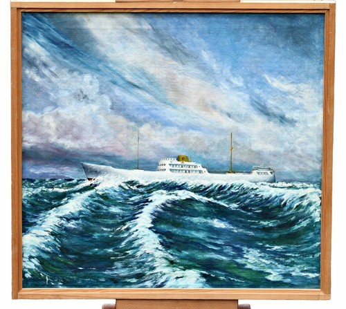 Marinemalerei dampfschiff - marinemalerei,