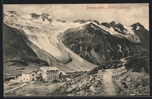Ansichtskarte berliner hütte - ansichtskarte, berliner-hütte