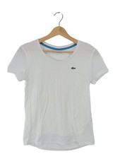 LACOSTE T-Shirt Damen Shirt Gr. DE 36 weiß Casual-Look
