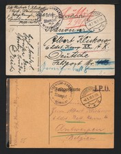 Marine- Feldpost 1918, 2 Karten II. Seewehr- Kompagnie Insel WANGEROGE