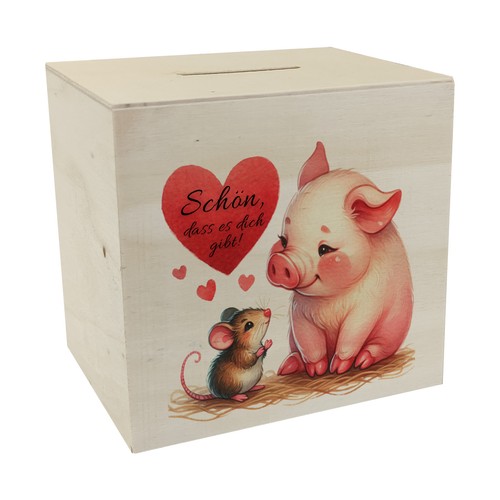 Schwein mit maus und herz - schwein,