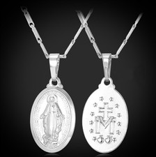 HEILIGE MARIA ANHÄNGER - TALISMAN - GLÜCKSBRINGER - BIBEL / JESUS / KREUZ -NEU