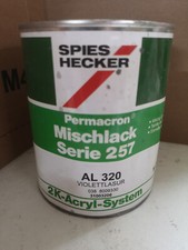 Spies Hecker Permacron Mischlack Serie 257  1 Liter Dose AL320 Violettlasur