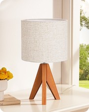 EDISHINE Nachttischlampe Holz