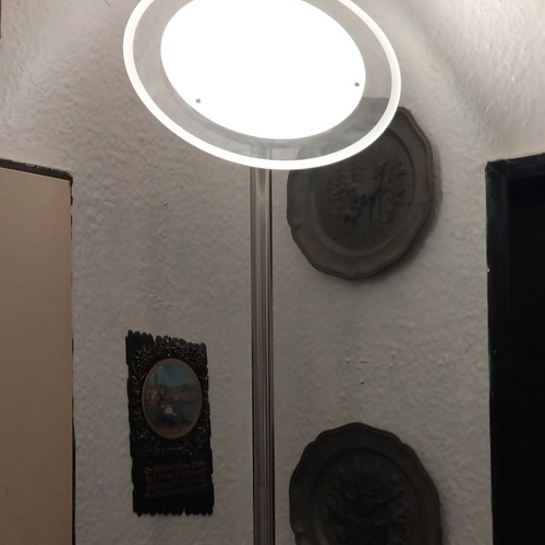 Led stehlampe silber weiß - led-stehlampe, silber/weiß