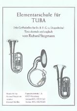 Musiknoten Noten Elementarschule für Tuba Bb Eb F C mit Grifftabelle