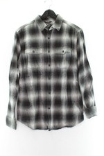 George Herren Hemd Gr. M Langarm Grau Kariert Regular #EQ-23
