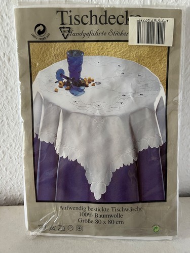 Bestickte mitteldecke 80x80cm - mitteldecke,