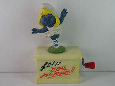 A15- Schlumpf / Smurf französische Spieluhr Ballerina Joyeux Anniversaire