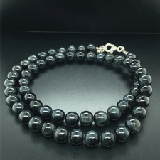 COLLIER 925/- SILBER RHODINIERT MIT KATZENAUGE SCHMUCKJAGD