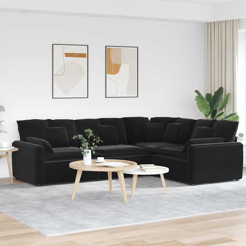 Modulares sofa mit kissen samt - modulares,