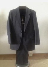 Herren Anzug 2 Teile Hose & Sakko Gr. 46 Dunkelgrau 45%Schurwolle 55% Polyester