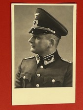 Foto AK WW2 Soldat Uniform mit Schirmmütze ca. 1940