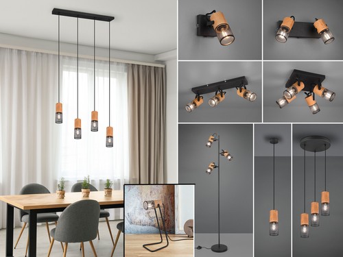 Holz drahtkorb spot - holz,