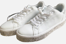 Graceoland Damenschuhe Sneaker Schnürschuhe Gr. 37 weiß mit Glitzer