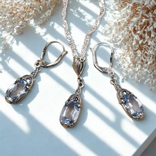 Art Deco Aquamarin Schmuckset