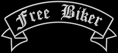 Banner free biker iron on - biker, xl