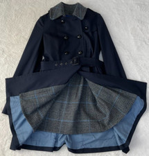 Burberry Blue Label Damen Trenchcoat mit Innenfutter Navy Baumwolle Asian Fit...