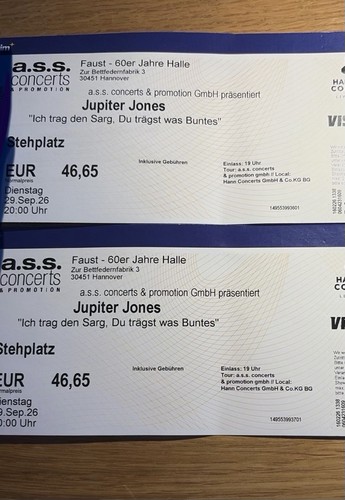 Jupiter jones stehplatz - jupiter,