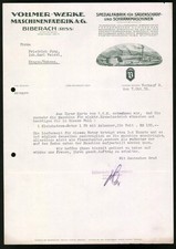 Rechnung Biberach / Riss 1938