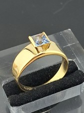 Damen ring 585 gold aquamarin - ring,