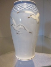 B & G Bing & Groendahl Vase MÖVE Modell678 1.Wahl Goldstaffage Tischvase Vintage