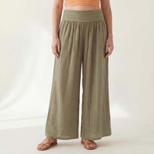 Culotte baumwolle wide - baumwolle, leg