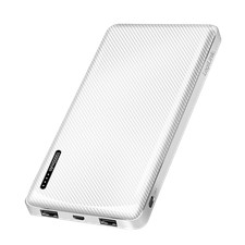 Power-Bank 10000mAh USB-C externer Akku Batterie weiß Zusatzakku Handy Powerbank