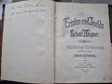 Wagner; Tristan und Isolde; vollständiger Klavierauszug, 268 S. in Leder geb.