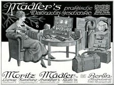 Mädler Koffer Reklame 1919