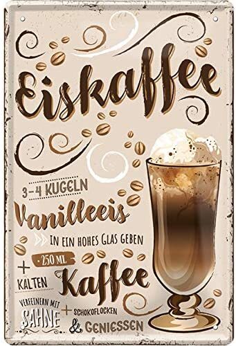 Blechschild lustiger kaffee - lustiger,