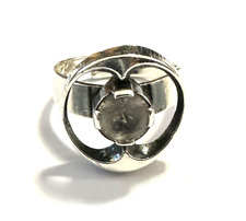 Modernist Silberring Bergkristall Finnland Sten & Laine 925 er Silber Ring 1976