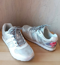 Bequeme Halbschuhe, Damen, Schnürschuh, Gr. 40, von Graceland, weiß-silberfarben