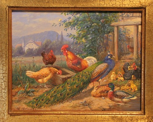 Hofmann ölgemälde hühner - a.,