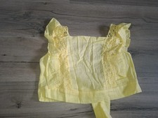 top NEU gelbes Shirt Gr. M Miss sexy  Spitze Rüschen Crop bauchfrei sonnengelb