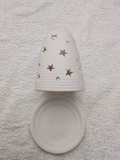 Wind- Teelicht mit Sternen und Steinen für Weihnachten